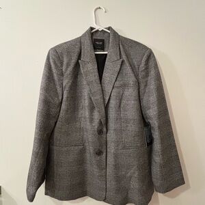 Simply Vera Vera Wang Gray Patterned Blazer